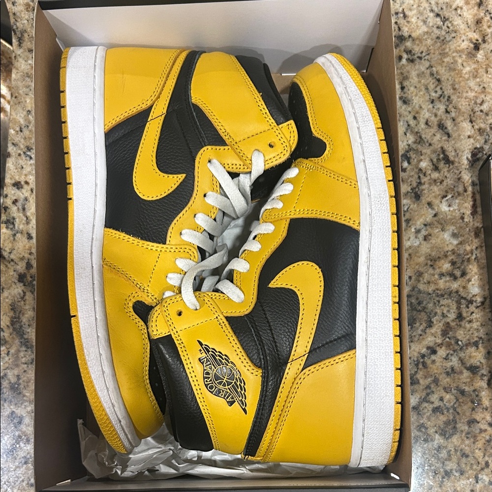 Nike Black & Yellow High-Top Basketball Sneakers